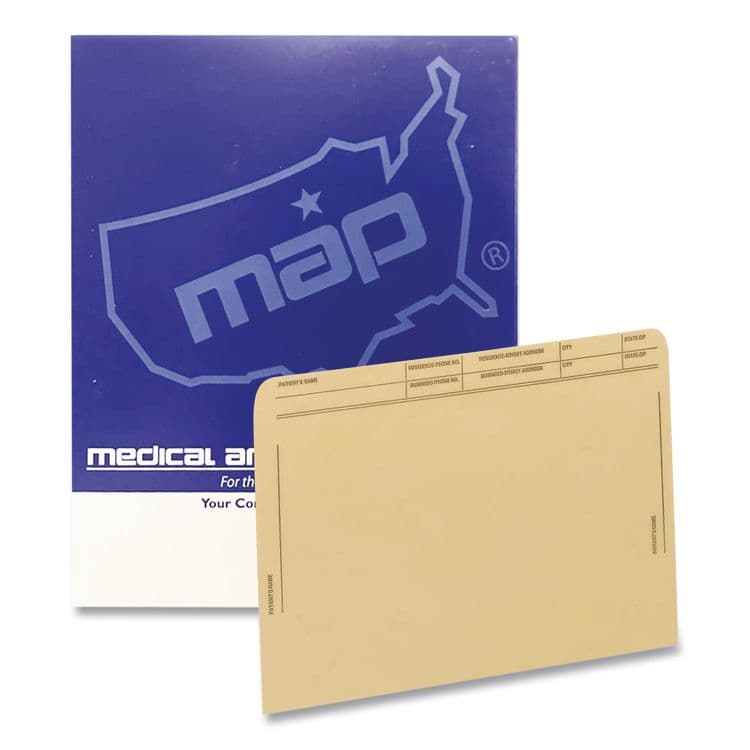 WESTERN STATES ENVELOPE CO Patient File Pocket, Letter Size, Tan, 50/Box (MAQ59547TN)