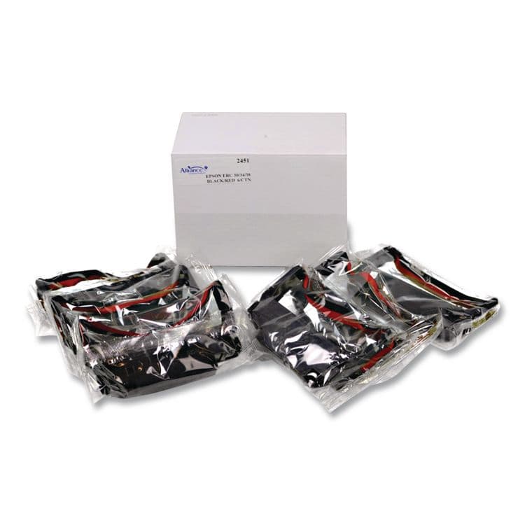 ALLIANCE 2451 Cash Register Ribbon, Black/Red, 6/Box (AIP2451) thumbnail 4