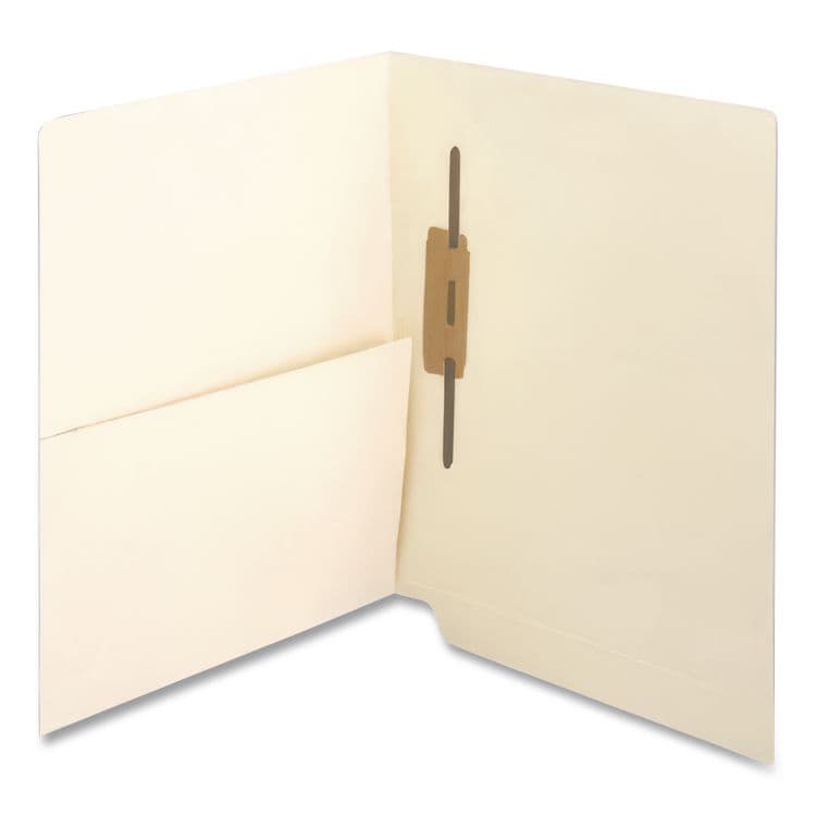 WESTERN STATES ENVELOPE CO Slash Pocket End Tab Fastener Folders, Straight Tab, 1 Spine-Oriented Fastener, Letter Size, Manila, 50/Box (MAQ52408) thumbnail 4