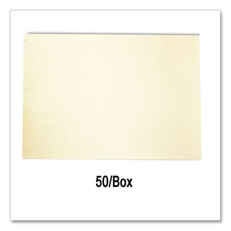 WESTERN STATES ENVELOPE CO End-Tab File Folder with Mylar Spine, Straight Tabs, Letter Size, 0.75" Expansion, Manila, 50/Box (MAQ52414) thumbnail 3