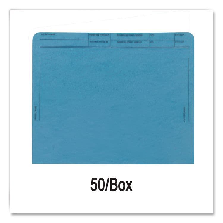 WESTERN STATES ENVELOPE CO Patient File Pocket, Letter Size, Blue, 50/Box (MAQ59547BL) thumbnail 4