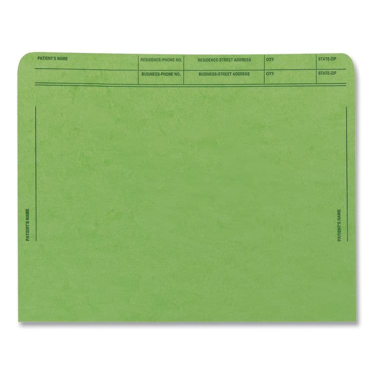 WESTERN STATES ENVELOPE CO Patient File Pocket, Letter Size, Green, 50/Box (MAQ59547GN) thumbnail 3