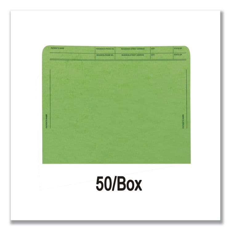 WESTERN STATES ENVELOPE CO Patient File Pocket, Letter Size, Green, 50/Box (MAQ59547GN) thumbnail 4