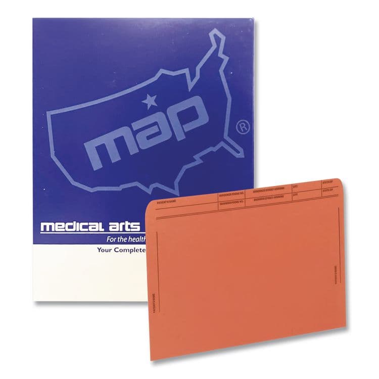 WESTERN STATES ENVELOPE CO Patient File Pocket, Letter Size, Orange, 50/Box (MAQ59547OR)