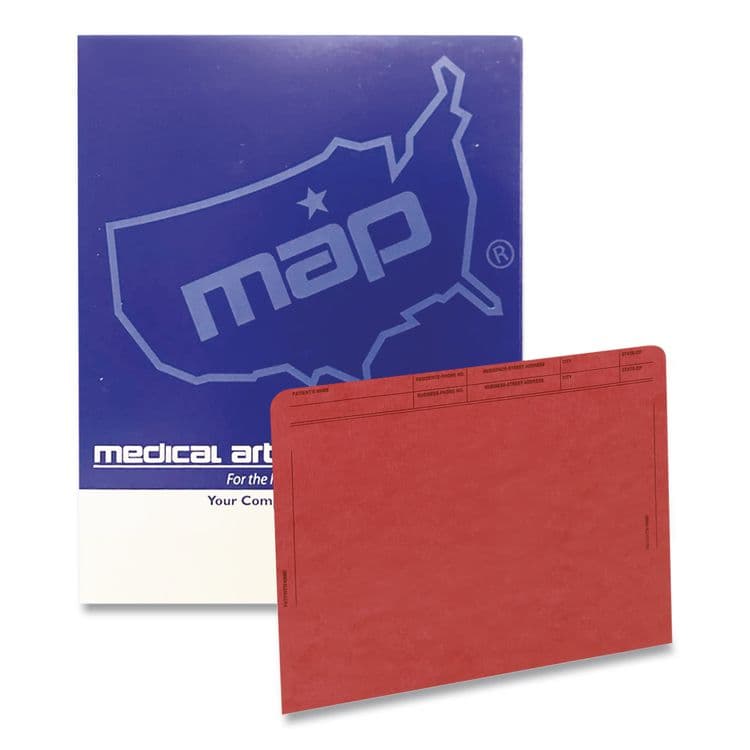 WESTERN STATES ENVELOPE CO Patient File Pocket, Letter Size, Red, 50/Box (MAQ59547RD)
