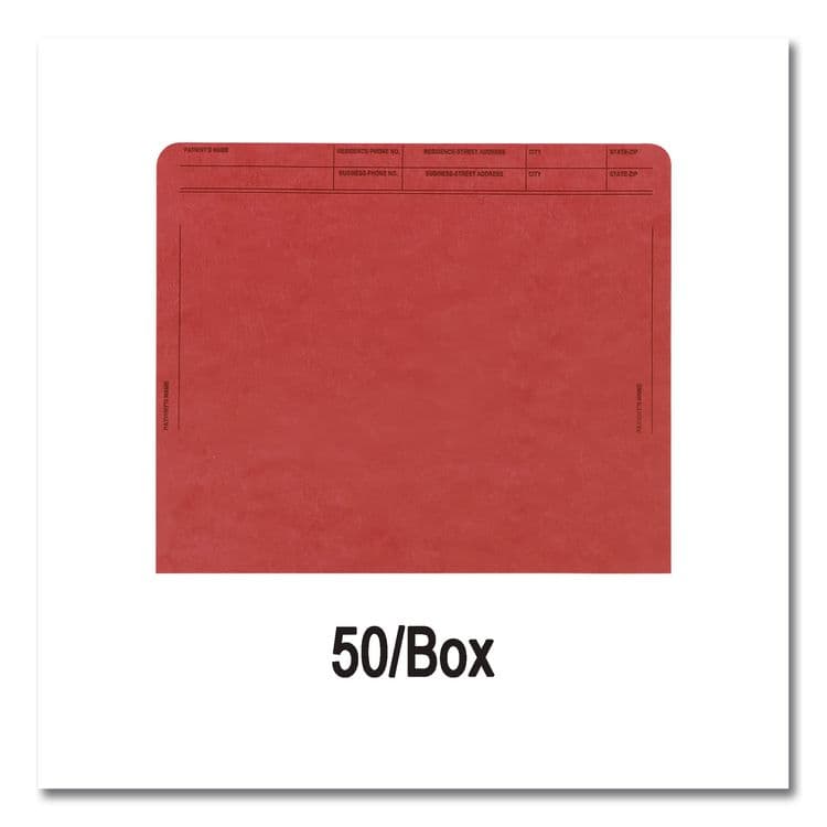 WESTERN STATES ENVELOPE CO Patient File Pocket, Letter Size, Red, 50/Box (MAQ59547RD) thumbnail 4