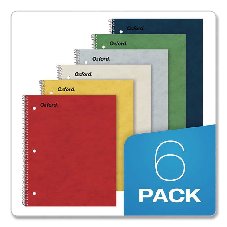 ESSELTE PENDAFLEX CORP. One-Subject Notebook, Medium/College Rule, Assorted Cover Colors, (100) 11 x 9 Sheets, 6/Pack (OXF25009R) thumbnail 2