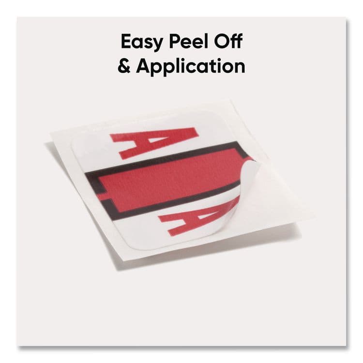 SMEAD MANUFACTURING CO. A-Z Color-Coded End Tab Filing Labels, A-Z, 1 x 1.25, White, 500/Roll, 26 Rolls/Box (SMD67070) thumbnail 4