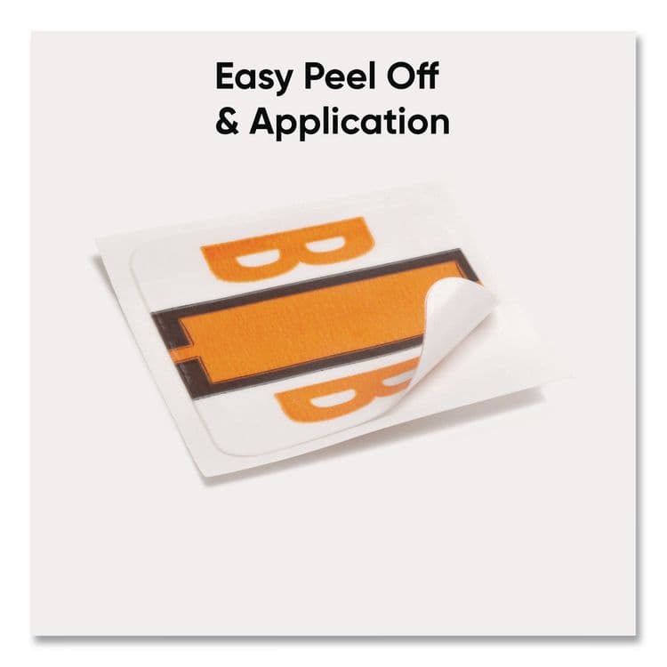 SMEAD MANUFACTURING CO. A-Z Color-Coded End Tab Filing Labels, B, 1 x 1.25, White, 500/Roll (SMD67072) thumbnail 4