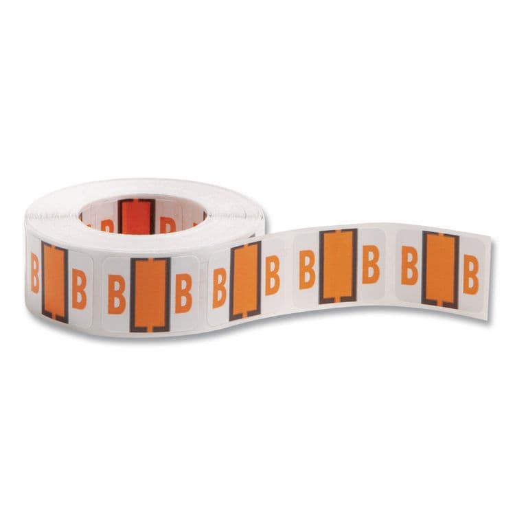 SMEAD MANUFACTURING CO. A-Z Color-Coded End Tab Filing Labels, B, 1 x 1.25, White, 500/Roll (SMD67072)