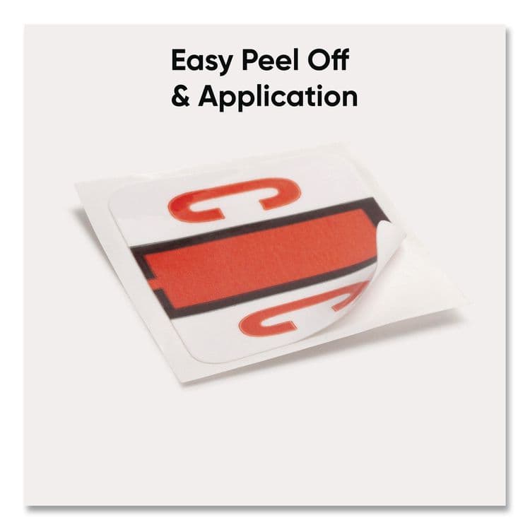 SMEAD MANUFACTURING CO. A-Z Color-Coded End Tab Filing Labels, C, 1 x 1.25, White, 500/Roll (SMD67073) thumbnail 4