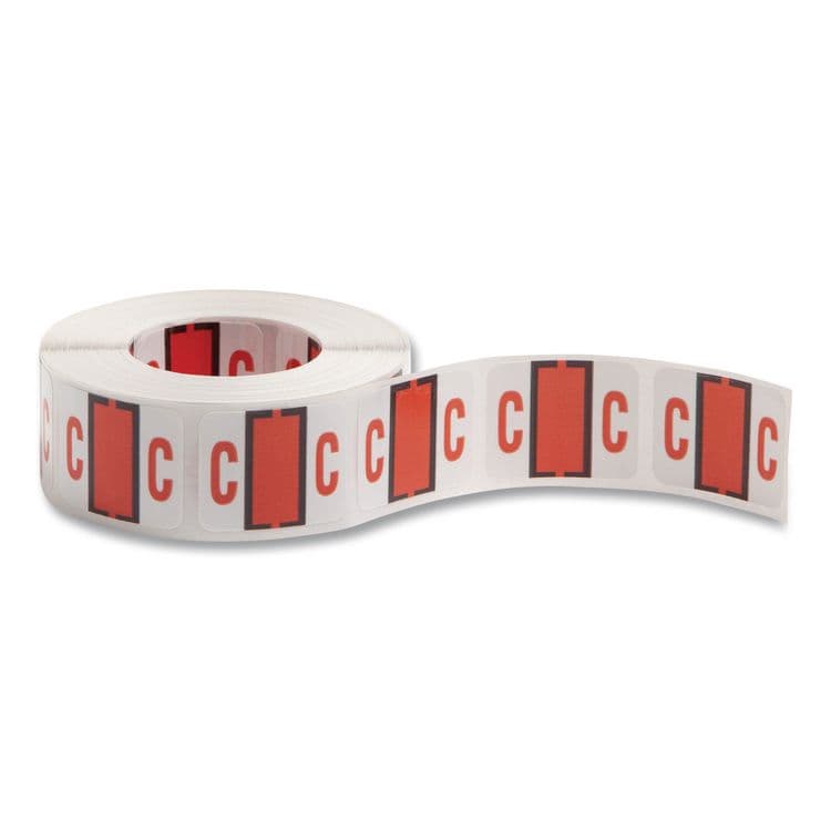 SMEAD MANUFACTURING CO. A-Z Color-Coded End Tab Filing Labels, C, 1 x 1.25, White, 500/Roll (SMD67073)