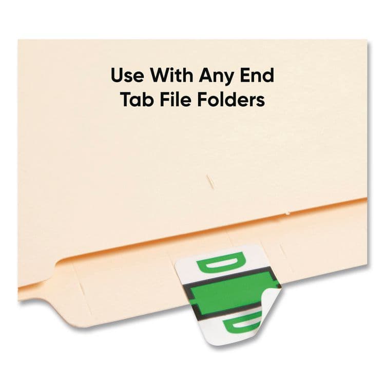 SMEAD MANUFACTURING CO. A-Z Color-Coded End Tab Filing Labels, D, 1 x 1.25, White, 500/Roll (SMD67074) thumbnail 3