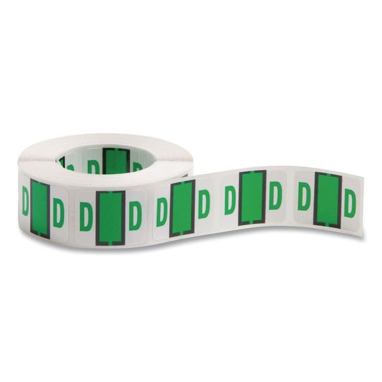 SMEAD MANUFACTURING CO. A-Z Color-Coded End Tab Filing Labels, D, 1 x 1.25, White, 500/Roll (SMD67074)