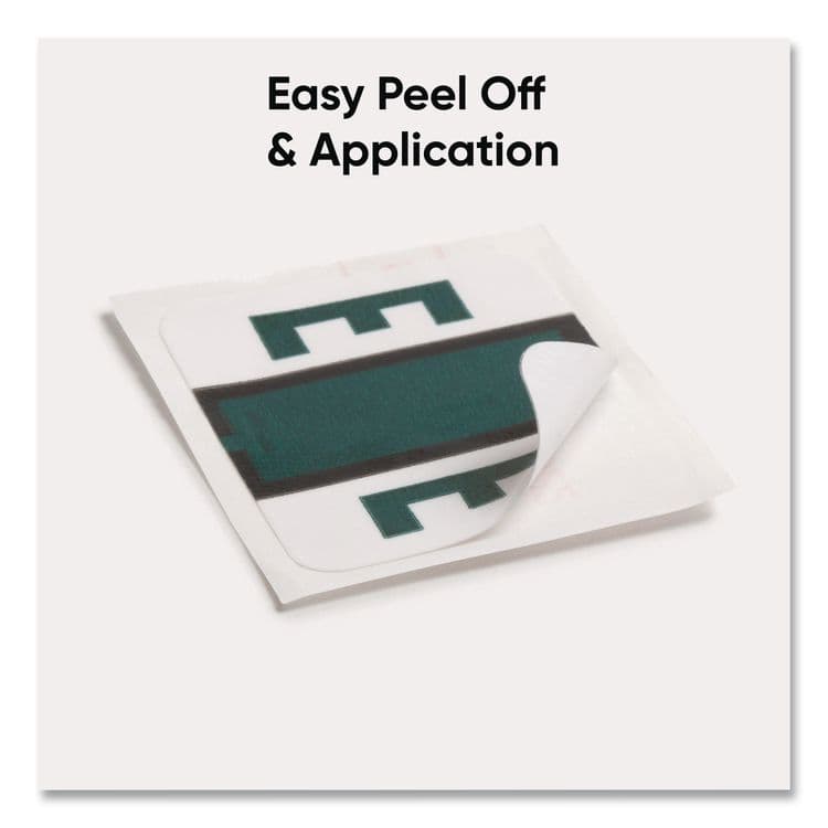 SMEAD MANUFACTURING CO. A-Z Color-Coded End Tab Filing Labels, E, 1 x 1.25, White, 500/Roll (SMD67075) thumbnail 4