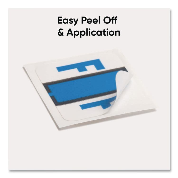 SMEAD MANUFACTURING CO. A-Z Color-Coded End Tab Filing Labels, F, 1 x 1.25, White, 500/Roll (SMD67076) thumbnail 4