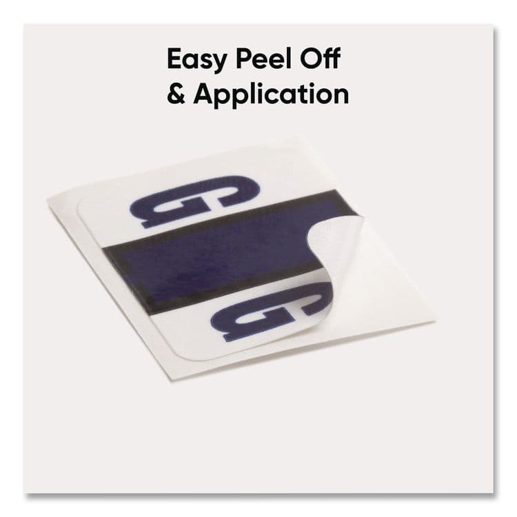 SMEAD MANUFACTURING CO. A-Z Color-Coded End Tab Filing Labels, G, 1 x 1.25, White, 500/Roll (SMD67077) thumbnail 4