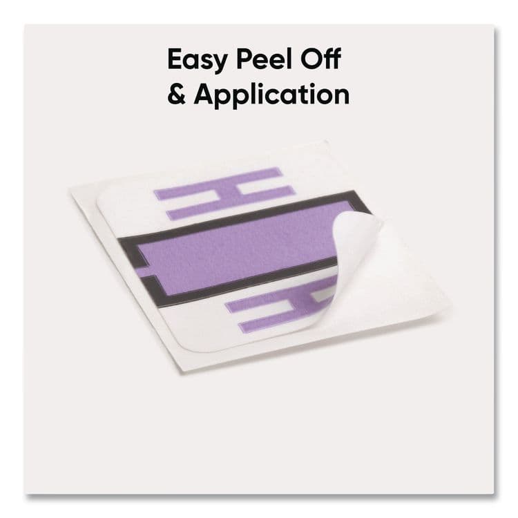 SMEAD MANUFACTURING CO. A-Z Color-Coded End Tab Filing Labels, H, 1 x 1.25, White, 500/Roll (SMD67078) thumbnail 4