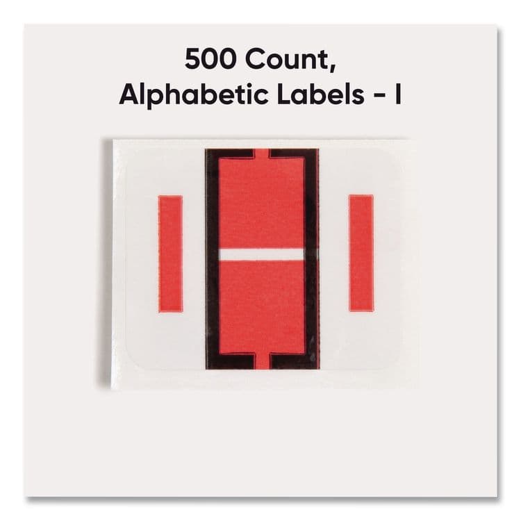 SMEAD MANUFACTURING CO. A-Z Color-Coded End Tab Filing Labels, I, 1 x 1.25, White, 500/Roll (SMD67079) thumbnail 2