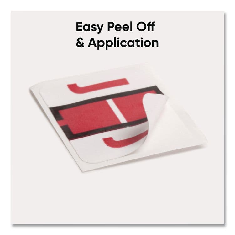 SMEAD MANUFACTURING CO. A-Z Color-Coded End Tab Filing Labels, J, 1 x 1.25, White, 500/Roll (SMD67080) thumbnail 4