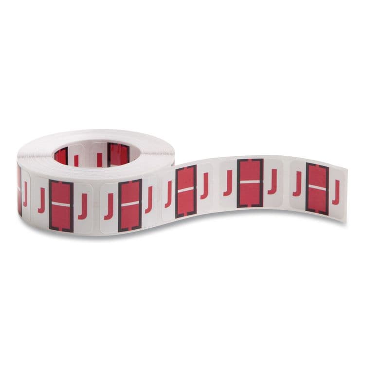 SMEAD MANUFACTURING CO. A-Z Color-Coded End Tab Filing Labels, J, 1 x 1.25, White, 500/Roll (SMD67080)