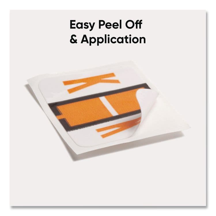 SMEAD MANUFACTURING CO. A-Z Color-Coded End Tab Filing Labels, K, 1 x 1.25, White, 500/Roll (SMD67081) thumbnail 4