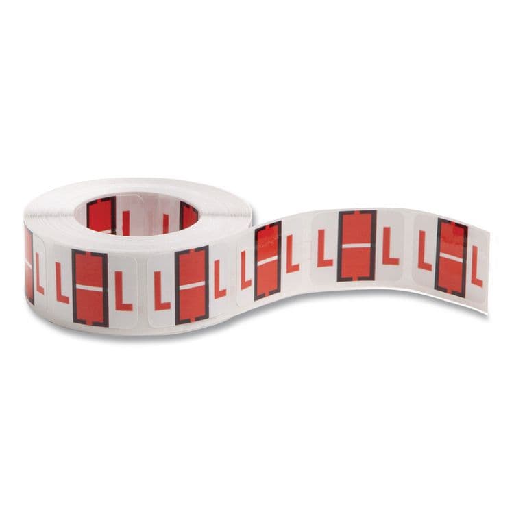 SMEAD MANUFACTURING CO. A-Z Color-Coded End Tab Filing Labels, L, 1 x 1.25, White, 500/Roll (SMD67082)