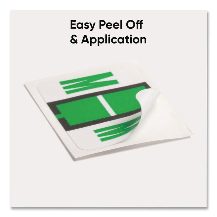 SMEAD MANUFACTURING CO. A-Z Color-Coded End Tab Filing Labels, M, 1 x 1.25, White, 500/Roll (SMD67083) thumbnail 4