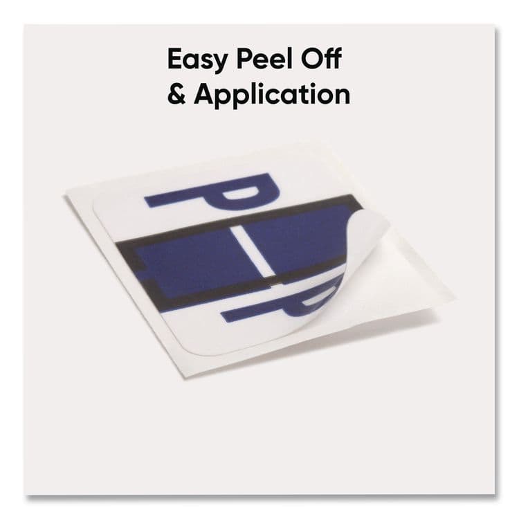 SMEAD MANUFACTURING CO. A-Z Color-Coded End Tab Filing Labels, P, 1 x 1.25, White, 500/Roll (SMD67086) thumbnail 4