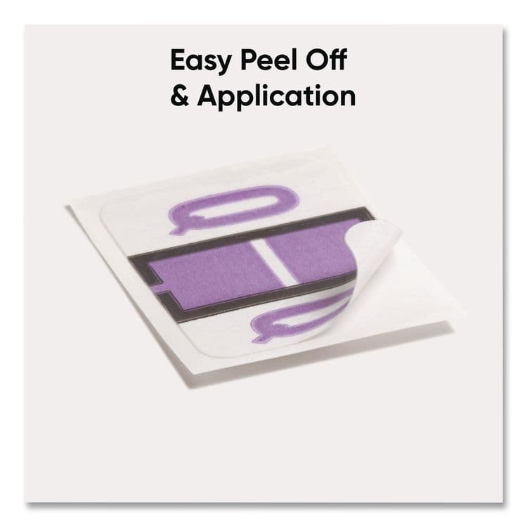 SMEAD MANUFACTURING CO. A-Z Color-Coded End Tab Filing Labels, Q, 1 x 1.25, White, 500/Roll (SMD67087) thumbnail 4