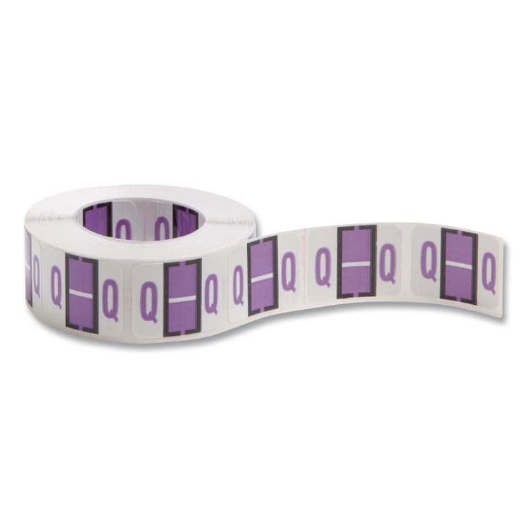 SMEAD MANUFACTURING CO. A-Z Color-Coded End Tab Filing Labels, Q, 1 x 1.25, White, 500/Roll (SMD67087)