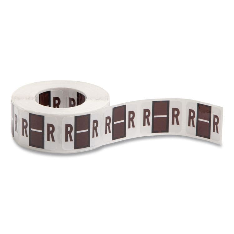 SMEAD MANUFACTURING CO. A-Z Color-Coded End Tab Filing Labels, R, 1 x 1.25, White, 500/Roll (SMD67088)