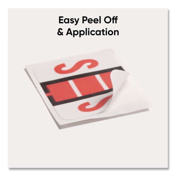 SMEAD MANUFACTURING CO. A-Z Color-Coded End Tab Filing Labels, S, 1 x 1.25, White, 500/Roll (SMD67089) thumbnail 4