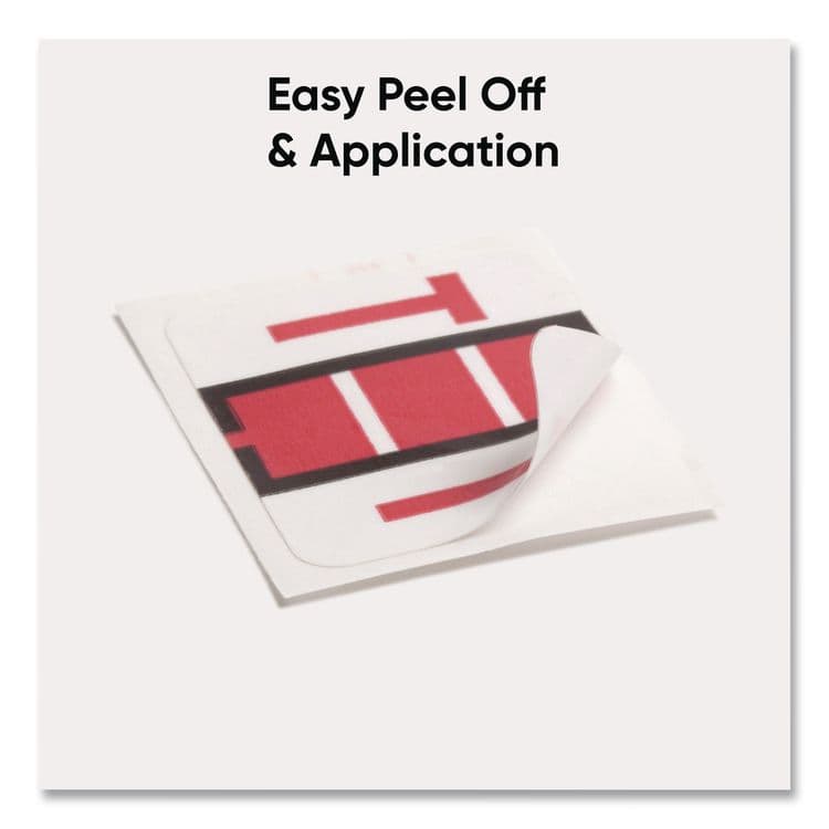 SMEAD MANUFACTURING CO. A-Z Color-Coded End Tab Filing Labels, T, 1 x 1.25, White, 500/Roll (SMD67090) thumbnail 4