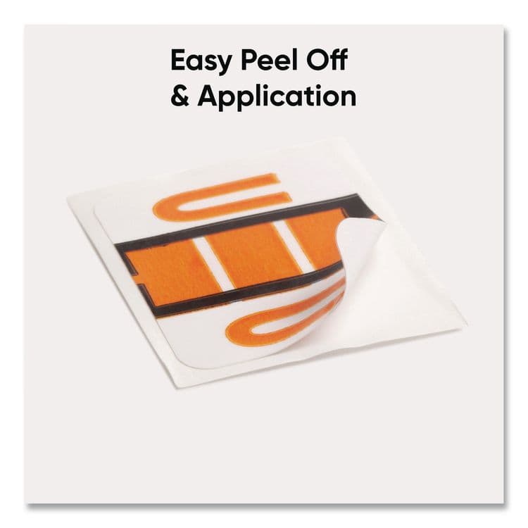 SMEAD MANUFACTURING CO. A-Z Color-Coded End Tab Filing Labels, U, 1 x 1.25, White, 500/Roll (SMD67091) thumbnail 4