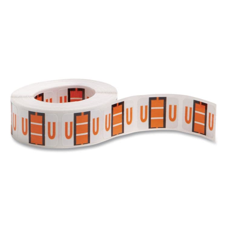 SMEAD MANUFACTURING CO. A-Z Color-Coded End Tab Filing Labels, U, 1 x 1.25, White, 500/Roll (SMD67091)