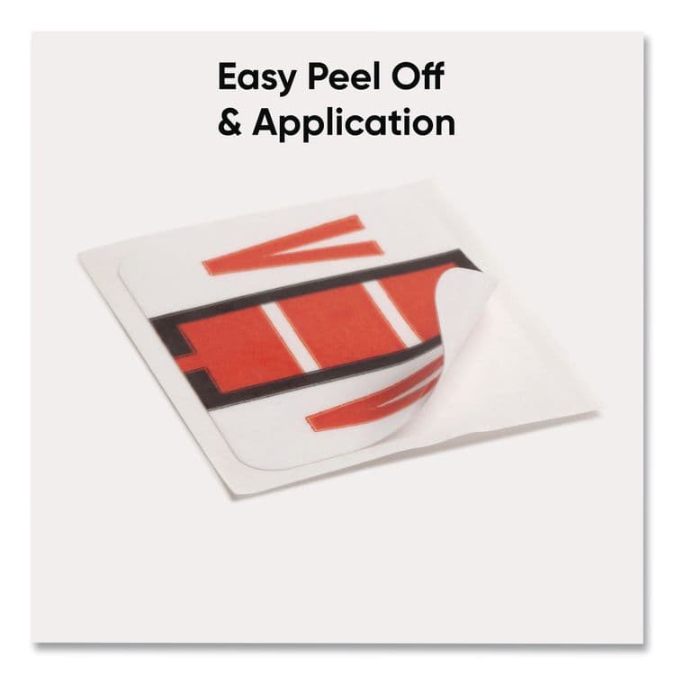 SMEAD MANUFACTURING CO. A-Z Color-Coded End Tab Filing Labels, V, 1 x 1.25, White, 500/Roll (SMD67092) thumbnail 4