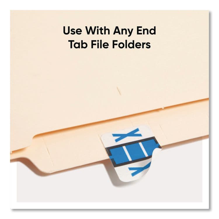 SMEAD MANUFACTURING CO. A-Z Color-Coded End Tab Filing Labels, X, 1 x 1.25, White, 500/Roll (SMD67094) thumbnail 3