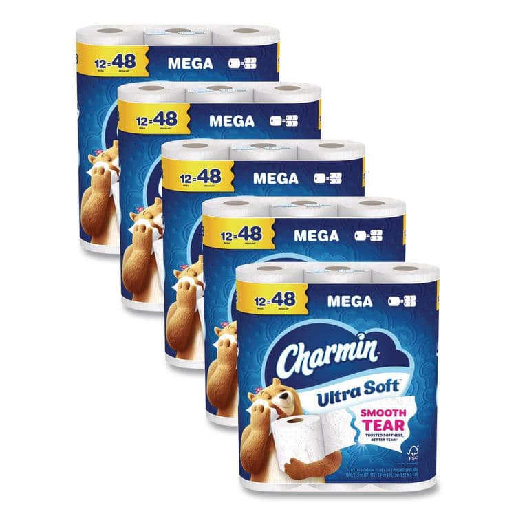 PROCTER & GAMBLE Ultra Soft Bathroom Tissue, Mega Roll, Septic Safe, 2-Ply, White, 208 Sheets/Roll, 12 Rolls/Pack, 5 Packs/Carton (PGC17579CT)