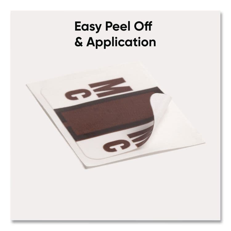 SMEAD MANUFACTURING CO. A-Z Color-Coded End Tab Filing Labels, Mc, 1 x 1.25, White, 500/Roll (SMD67097) thumbnail 4