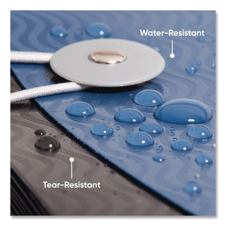 SMEAD MANUFACTURING CO. 12-Pocket Poly Expanding File, 0.88" Expansion, 12 Sections, Cord/Hook Closure, 1/6-Cut Tabs, Letter Size, Black/Blue (SMD70863) thumbnail 3