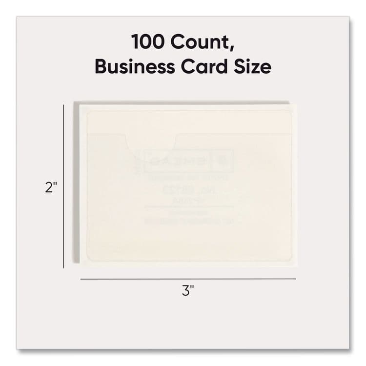 SMEAD MANUFACTURING CO. Self-Adhesive Poly Pockets, Top Load, 4.06 x 3, Clear, 100/Box (SMD68123) thumbnail 3