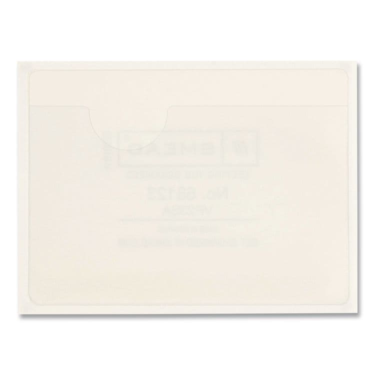 SMEAD MANUFACTURING CO. Self-Adhesive Poly Pockets, Top Load, 4.06 x 3, Clear, 100/Box (SMD68123)