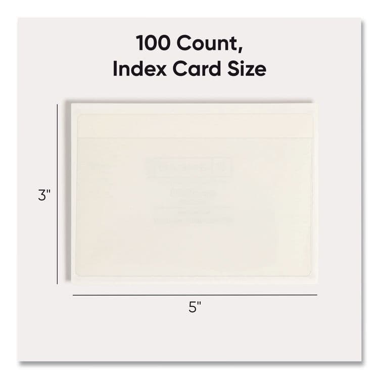 SMEAD MANUFACTURING CO. Self-Adhesive Poly Pockets, Top Load, 5.31 x 33.63, Clear, 100/Box (SMD68153) thumbnail 3