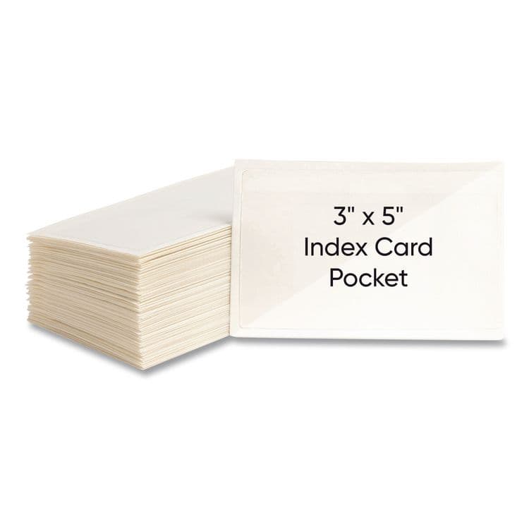 SMEAD MANUFACTURING CO. Self-Adhesive Poly Pockets, Top Load, 5.31 x 33.63, Clear, 100/Box (SMD68153) thumbnail 2