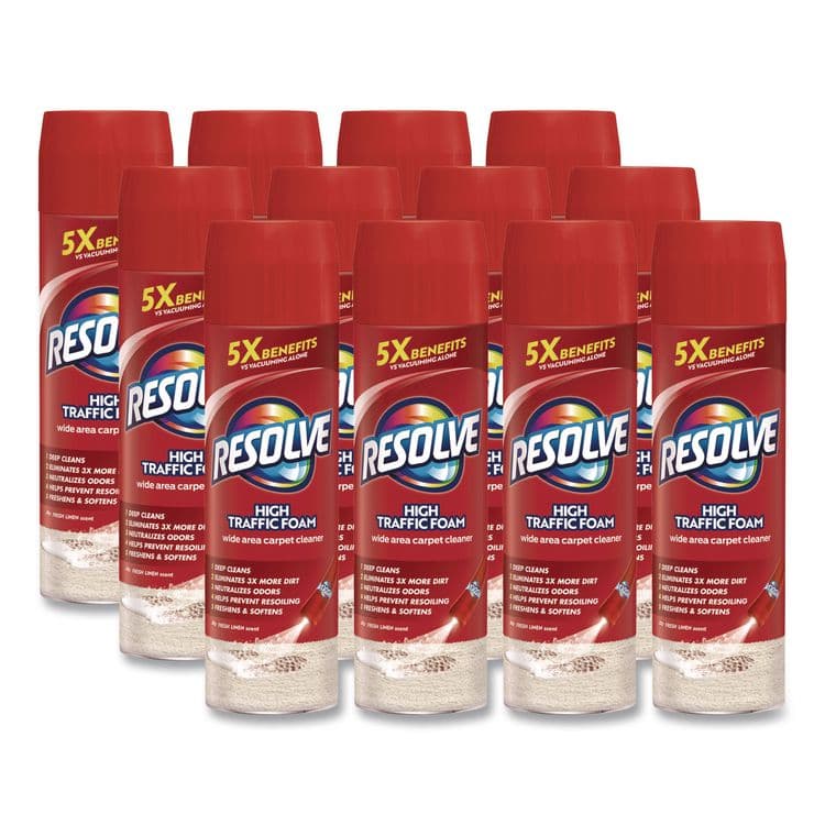 RECKITT BENCKISER Foam Carpet Cleaner, Foam, 22 oz Aerosol Spray, 12/Carton (RAC00706CT)