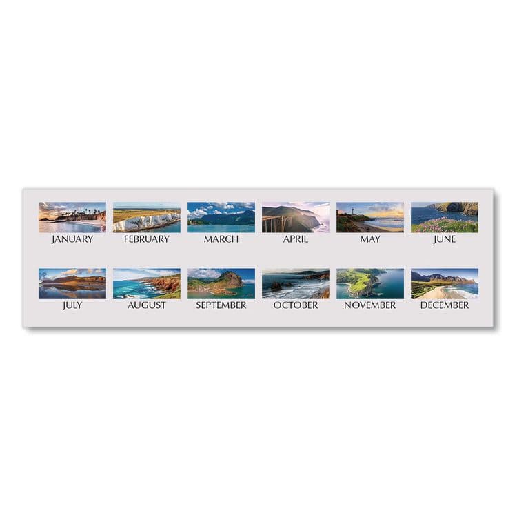 HOUSE OF DOOLITTLE Recycled Earthscapes Desk Pad Calendar, Seascapes Photography, 18.5 x 13, Black Binding/Corners,12-Month (Jan to Dec): 2026 (HOD1386) thumbnail 3