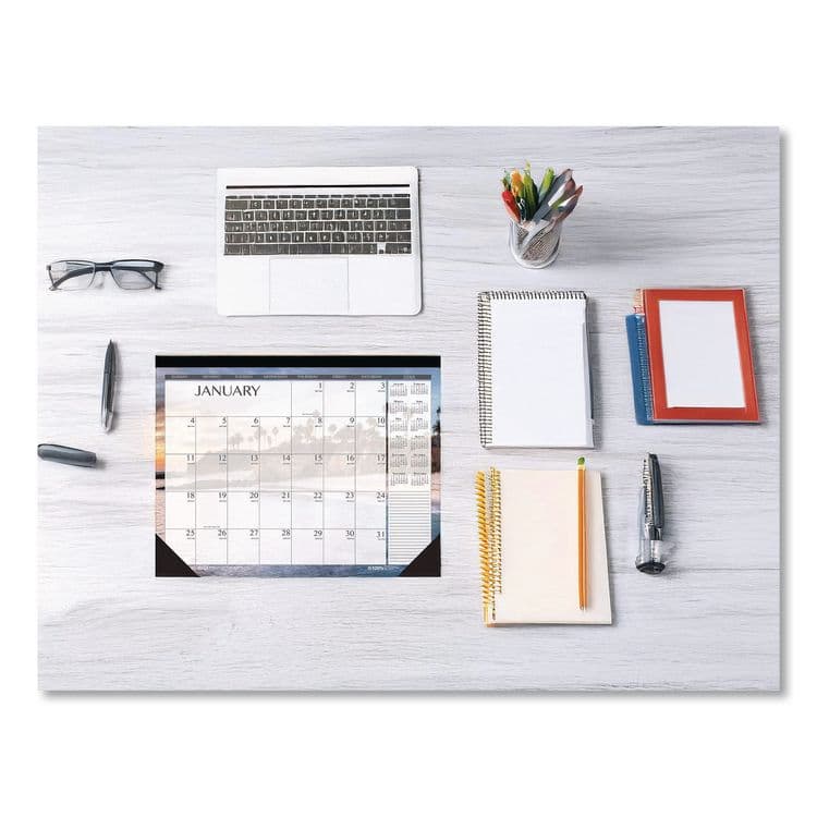 HOUSE OF DOOLITTLE Recycled Earthscapes Desk Pad Calendar, Seascapes Photography, 18.5 x 13, Black Binding/Corners,12-Month (Jan to Dec): 2026 (HOD1386) thumbnail 4