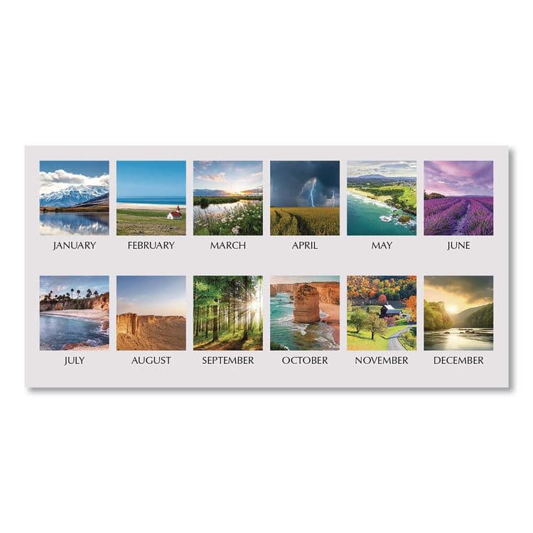 HOUSE OF DOOLITTLE Earthscapes Recycled Desk Tent Monthly Calendar, Scenic Photography, 8.5 x 4.5, White Sheets, 12-Month (Jan to Dec): 2026 (HOD3649) thumbnail 3