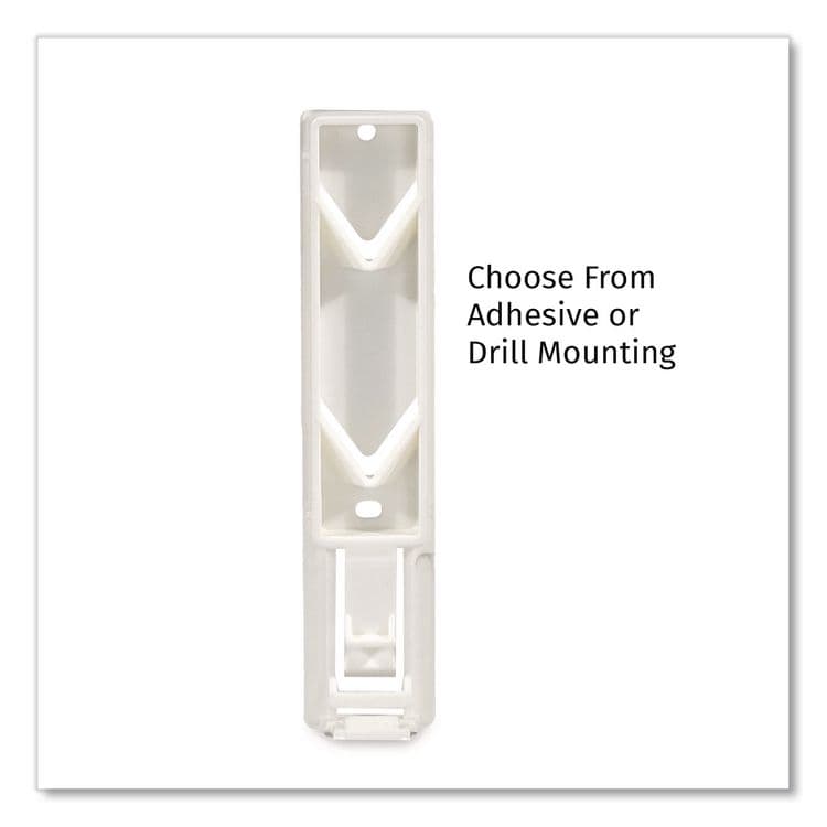 DIVERSIFIED HOSPITALITY SOLUTIONS, LTD. Single EcoLux Air Dispenser Bracket, For Ecolux Air Pump Dispenser Bottles, 1.19 x 0.44 x 5.69, White, 24/Carton (DHS458883) thumbnail 3